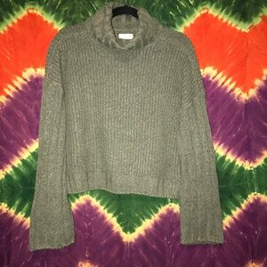 Sweater - Mock Turtleneck Moss Green